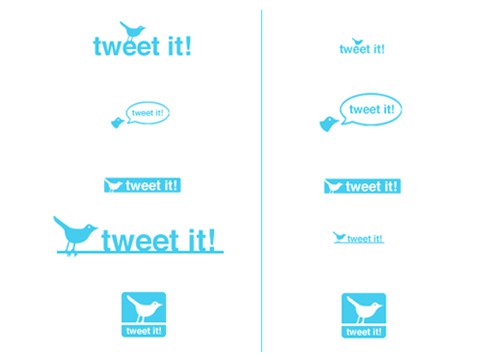 Twitter logo with the title 'Twitter Buttons'