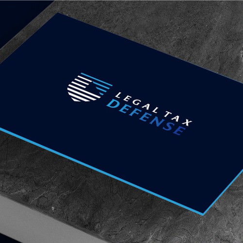 Legal and law firm logo with the title 'Unused Legal Tax Defense Logo Design'