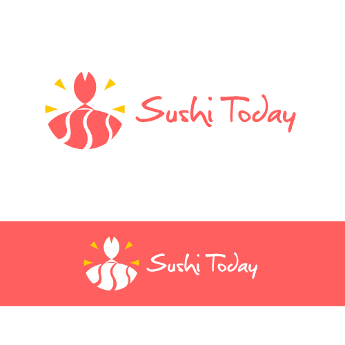Salmon logo with the title 'Create a logo for an All-You-Can-Eat restaurant called 'Sushi Today''