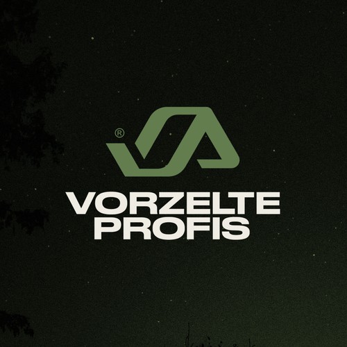 Camping design with the title 'Logo design for VORZELTE PROFIS'