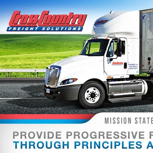 Truck design with the title 'Poster Cross Country'