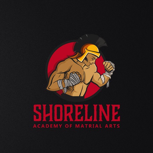 Martial arts logo with the title 'Shoreline logo design'