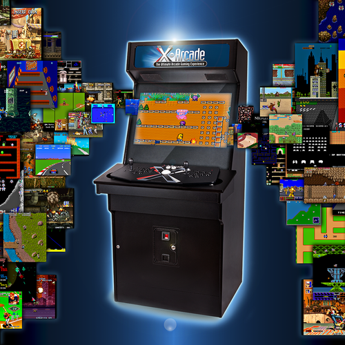 Gaming artwork with the title 'Retro Arcade Game Machine'