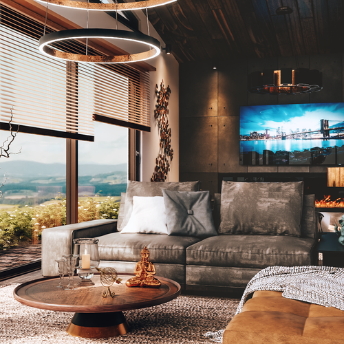 Architecture design with the title 'Interior Design for a Residence'