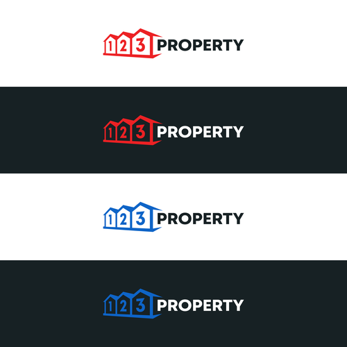 Land design with the title 'A simple logo for 123 Property'
