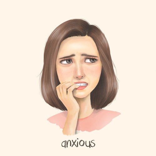 People illustration with the title 'Potrait Face Expression'