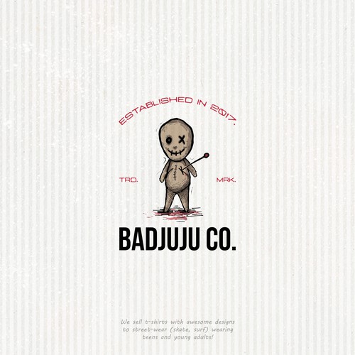 Doll design with the title 'Badjuju Co.'