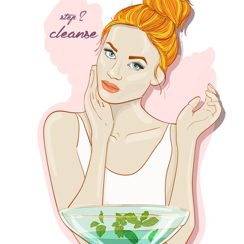 Cosmetics illustration with the title 'Jalue Cosmetics Illustration'