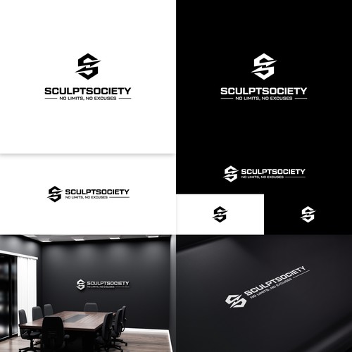 Dumbbell logo with the title 'Logo for an online fitness coaching'