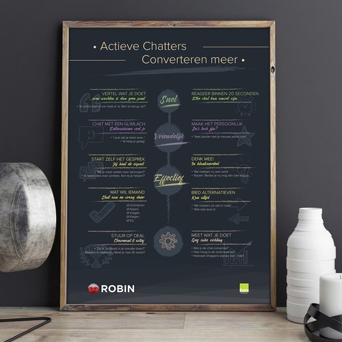 Chalk design with the title 'Poster for Robin'