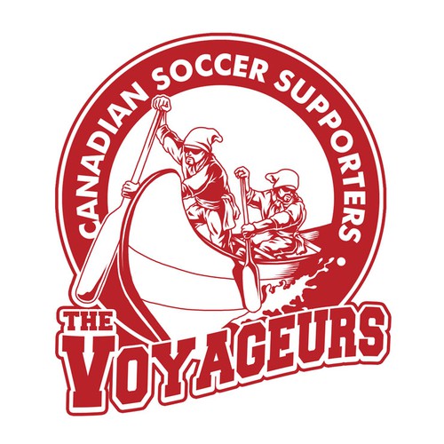 Soccer design with the title 'We need a new shirt! Canadian Soccer Supporters Group!'