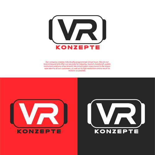 VR logo with the title 'VR-Konzepte Logo Proposal'