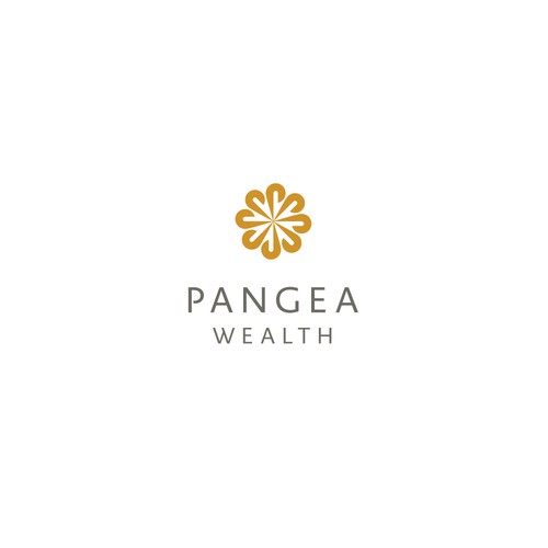 Upscale logo with the title 'Concept for Pangea Wealth, a wealth management company'