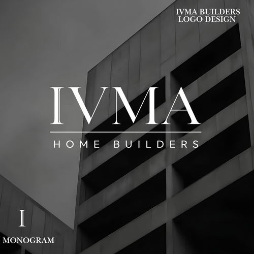 Home builder design with the title 'I VMA logo and Brand identity pack'