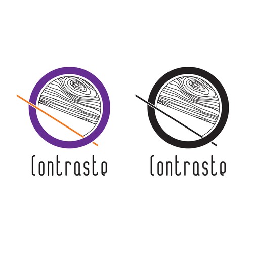 Pop art logo with the title 'Logo Design for "CONTRASTE"'