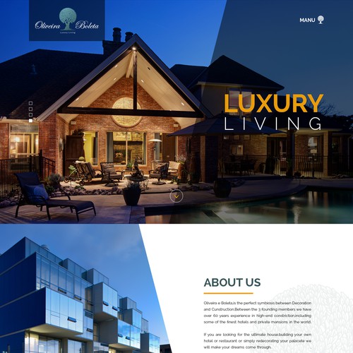 HTML5 design with the title 'Luxury Living'