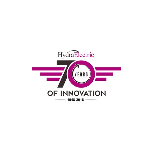 50 year anniversary logo with the title 'HydraElectric 70th anniversary'