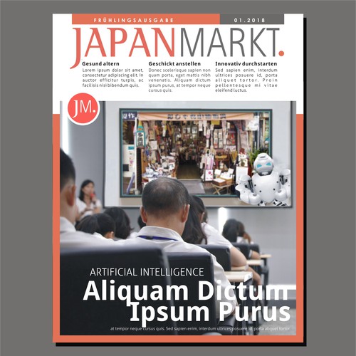 Typeface design with the title 'Bussines Magazine Cover concept'