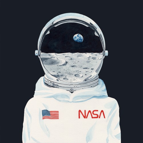 Moon artwork with the title 'Astronaut '