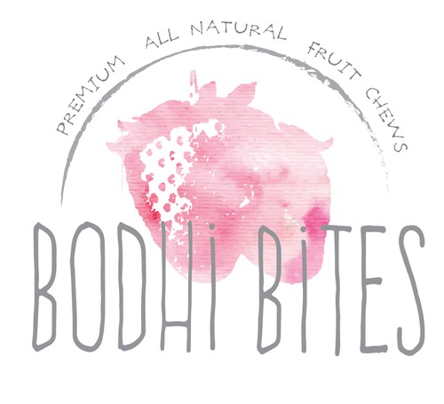 Fruit brand with the title 'Watercolor Effect Logo'