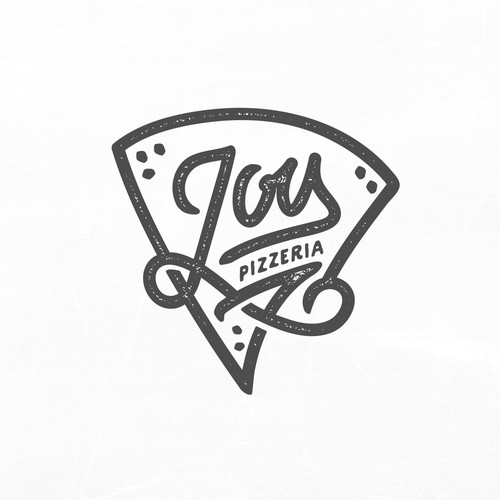 Distressed logo with the title 'Joy Pizzeria'