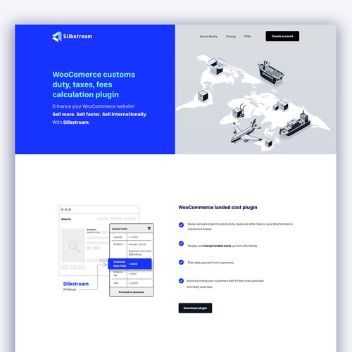 Page design with the title 'Slibstream - Tech Company'