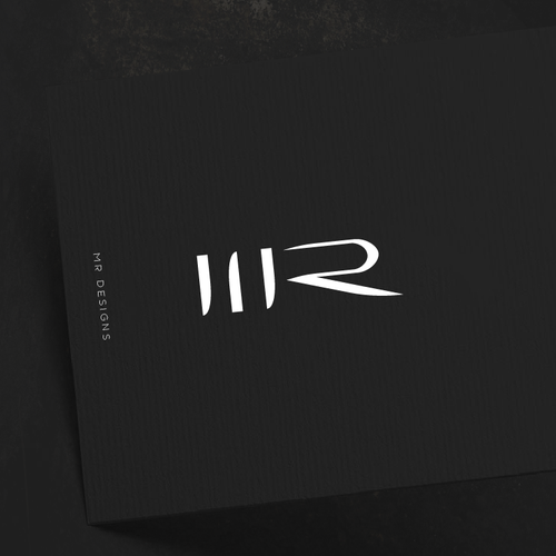 Shape design with the title 'Minimalist MR logo'