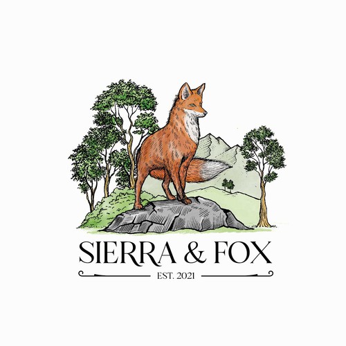 Nature logo with the title 'Sierra & Fox'