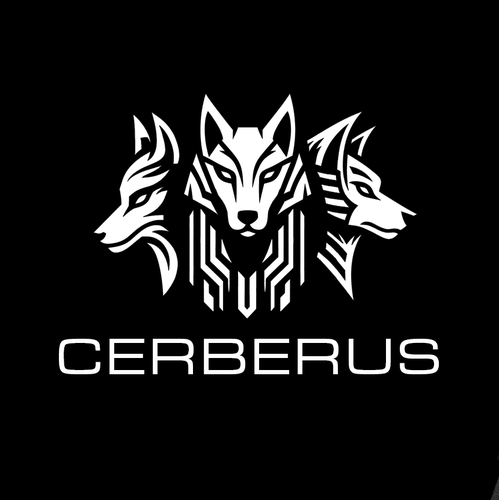 Wolf design with the title 'cerberus'