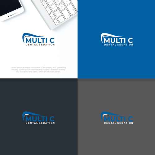 Blue and gray logo with the title 'Multi C Dental Sedation'