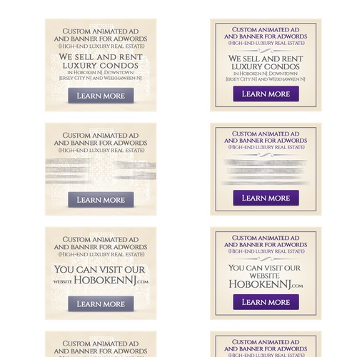 Advert design with the title 'Custom animated ad and banner for adwords'