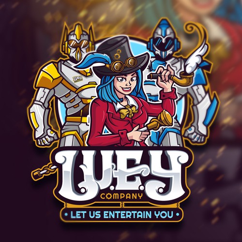 Steampunk design with the title 'L.U.E.Y Company'