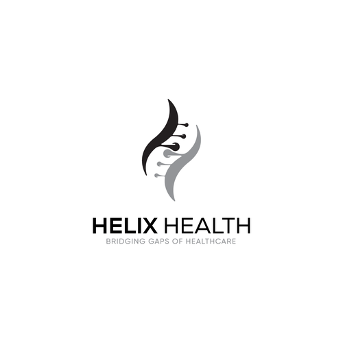 Genetics logo with the title 'Helix touch logo desing'