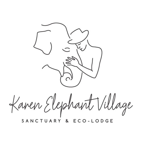 Nature logo with the title 'Elephant village logo'