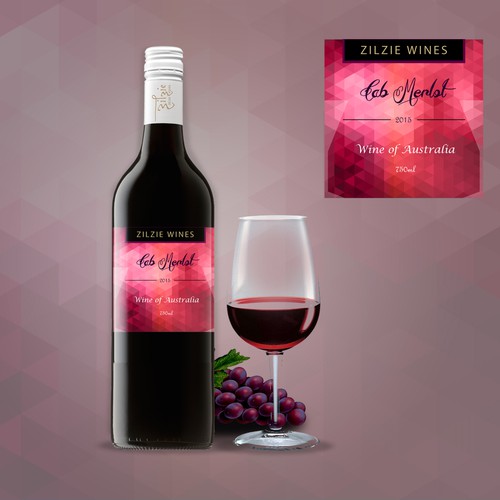 Creative label with the title 'Wine bottle Label'