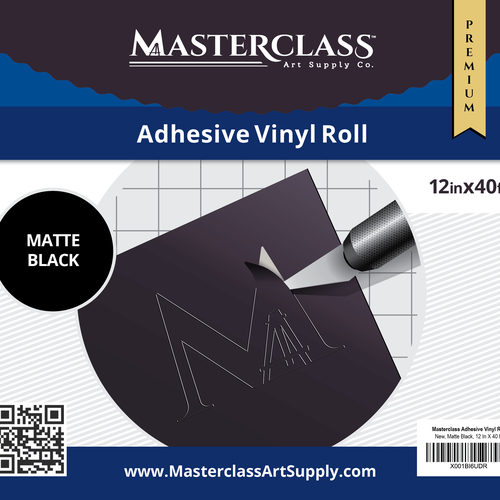 Vinyl design with the title 'Product Label for Masterclass Art Supply Co.'