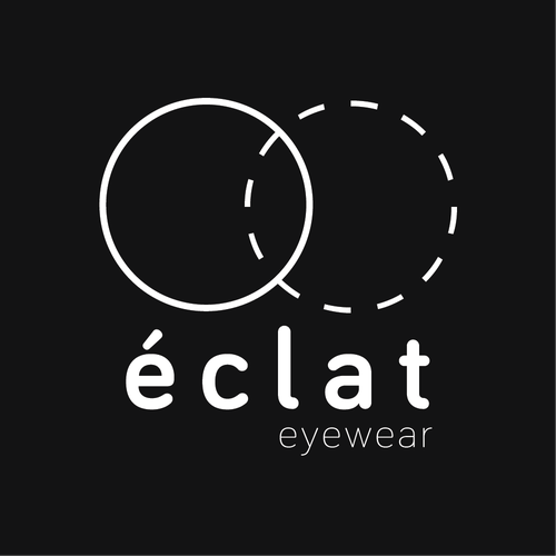 Eyeglass logo with the title 'eclat eyewear'