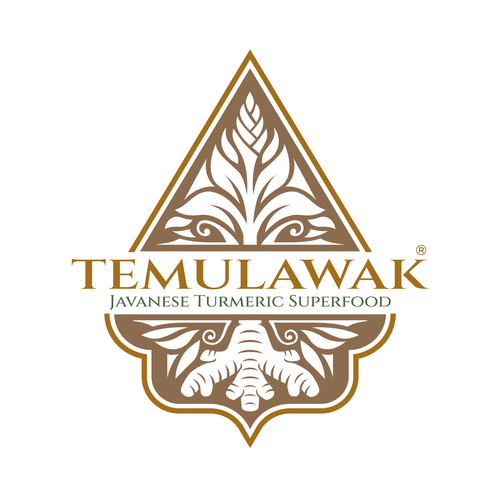 Badge brand with the title 'Logo badge for temulawak brand'
