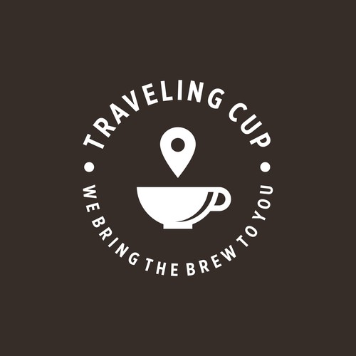 Location design with the title 'NEW - We bring the brew to you! The Traveling Cup Gourmet Coffee Trucks needs a cool new look!'