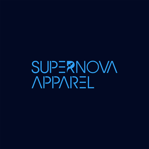 Spaceship design with the title 'Supernova Apparel'