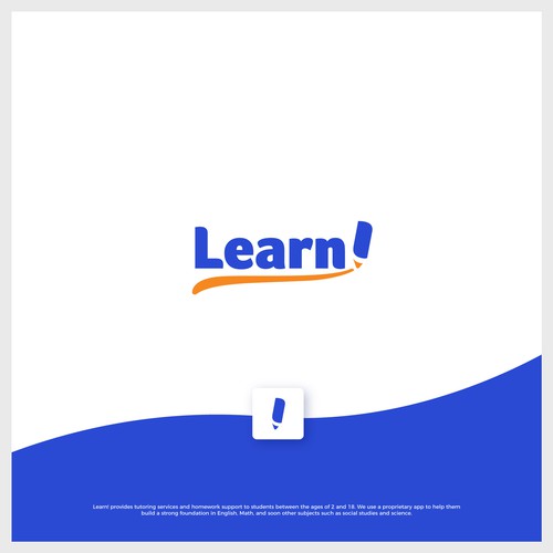 Study design with the title 'Learn Mobile App Logo'