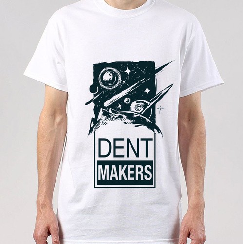 Shirt logo with the title 'Dent Makers Logo design'