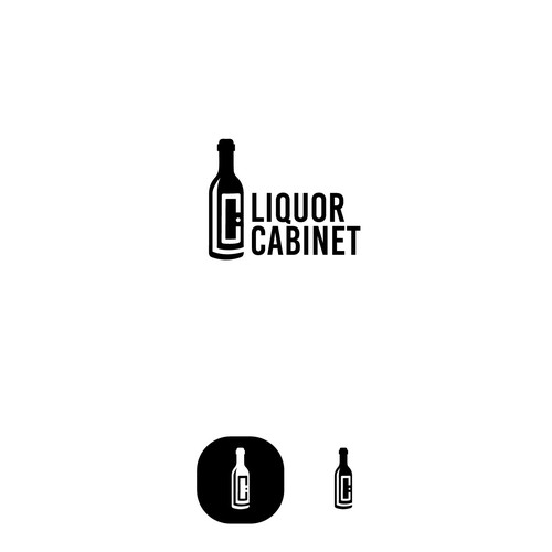 Cabinet design with the title 'Logo for liquor cabinet maker'