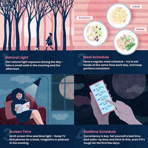 Social media artwork with the title 'Social media illustrations'