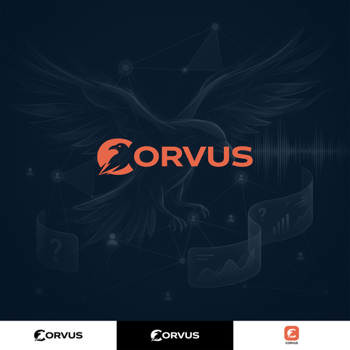 Raven logo with the title 'Logo Design for Ai Interview Company'