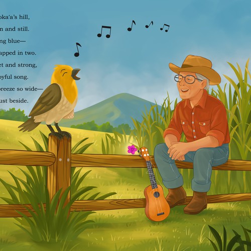 Children's book artwork with the title 'The Great Shave Ice Adventure '