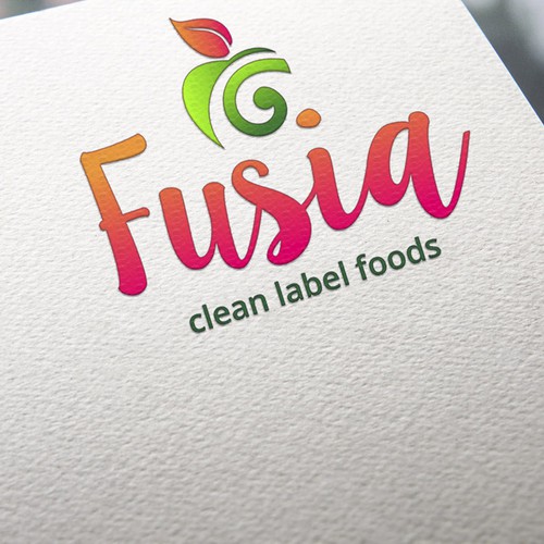Healthy brand with the title 'Fusia logo design'