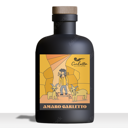 Alcohol packaging with the title 'Label concept for alcohol'