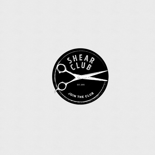 Barber design with the title 'Shear Club'
