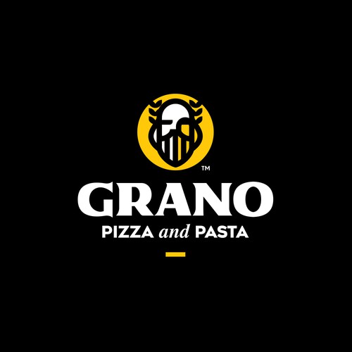 Pizza design with the title 'Logo design for GRANO'